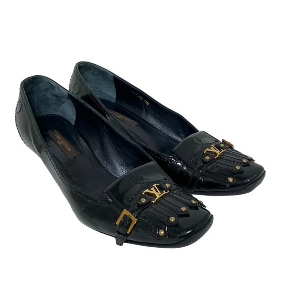 LOUIS VUITTON - Black Women's Pumps Patent Leather 155-081525 - Picture 3 of 9